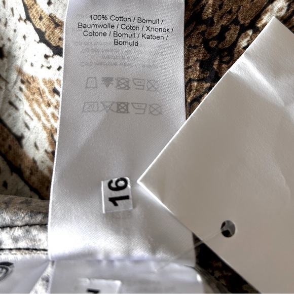 Nwt GANNI Tiger’s Eye Poplin Wrap Dress - Picture 10 of 15